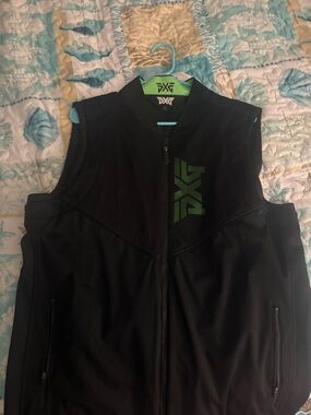 PXG Black Vest with Green Logo Accent